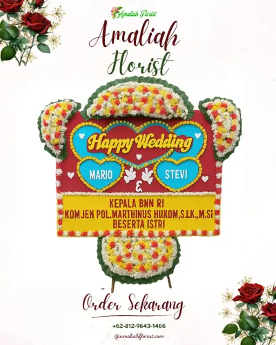 Karangan Papan Bunga Pernikahan di Antapani Wetan